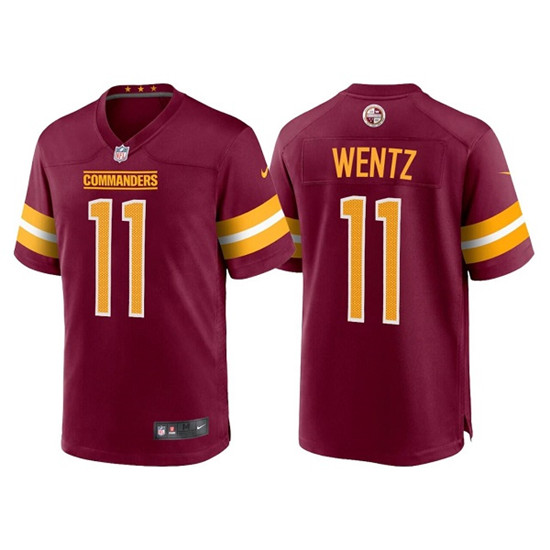 Men & Women & Youth Washington Commanders 11 Carson Wentz 2022 Burgundy Game Stitched Jersey->washington commanders->NFL Jersey
